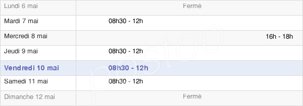 horaires d'ouverture de la Mairie Du Fresne-Sur-Loire