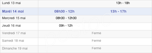 horaires d'ouverture de la Mairie D'Yviers