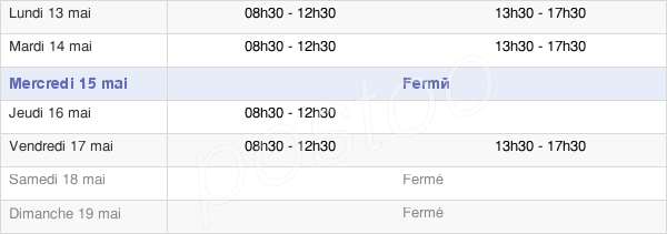 horaires d'ouverture de la Mairie De Marillac-Le-Franc
