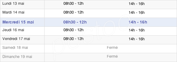 horaires d'ouverture de la Mairie D'Epenède