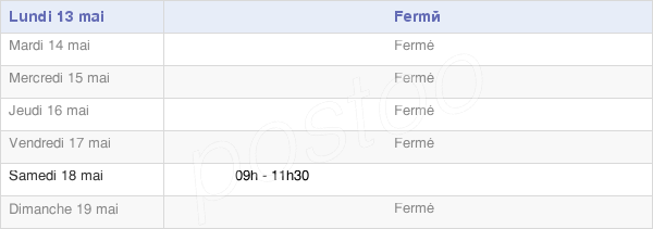 horaires d'ouverture de la Mairie De Fléac
