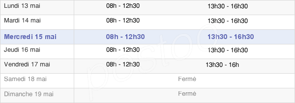 horaires d'ouverture de la Mairie De Champagne-Mouton