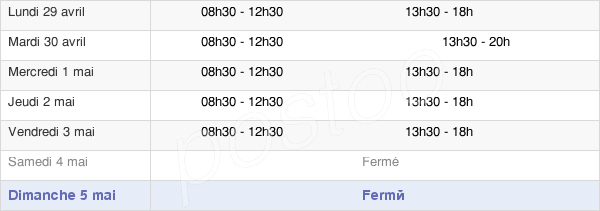 horaires d'ouverture de la Mairie De Plaisance-Du-Touch