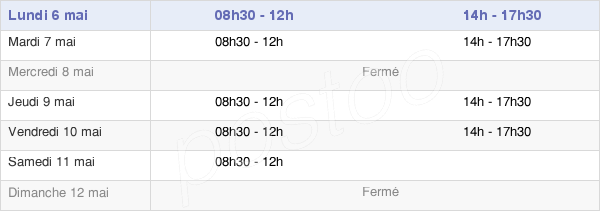 horaires d'ouverture de la Mairie De Fontaines