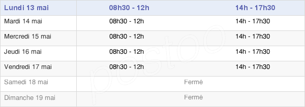 horaires d'ouverture de la Mairie Du Lonzac