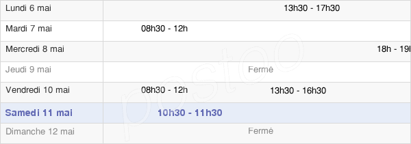 horaires d'ouverture de la Mairie De Villars-Sous-Dampjoux