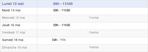 horaires d'ouverture de la Mairie De Vennes
