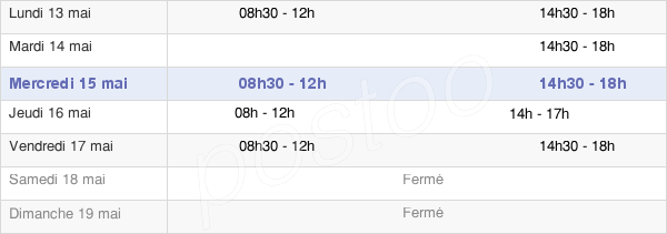 horaires d'ouverture de la Mairie De Dampierre-Les-Bois