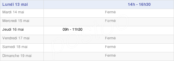 horaires d'ouverture de la Mairie De Ferrières-Le-Lac