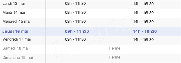 horaires d'ouverture de la Mairie De Latour-De-France