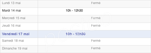 horaires d'ouverture de la Mairie De Ferrières