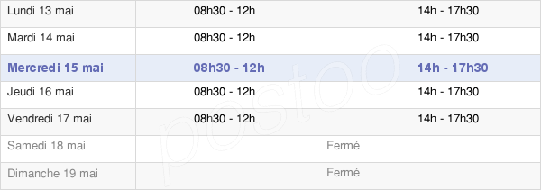horaires d'ouverture de la Mairie De Saint-Benoît-De-Carmaux