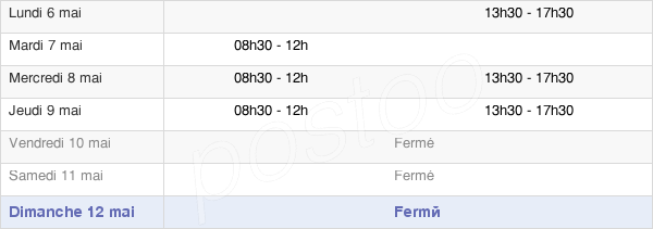 horaires d'ouverture de la Mairie De Saint-Martin-Laguépie
