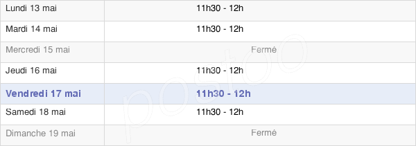 horaires d'ouverture de la Mairie De Saint-Clément-De-Vers
