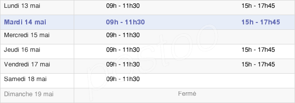 horaires d'ouverture de la Mairie De Fleurieux-Sur-L'Arbresle