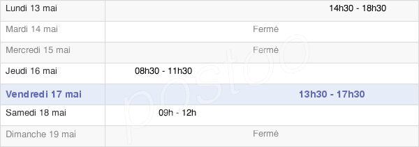 horaires d'ouverture de la Mairie De Saint-Étienne-La-Varenne