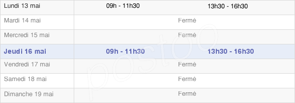 horaires d'ouverture de la Mairie D'Aspremont