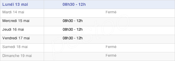 horaires d'ouverture de la Mairie De Tigné