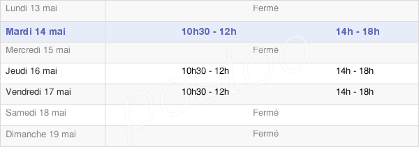 horaires d'ouverture de la Mairie De La Chapelle-Du-Genêt