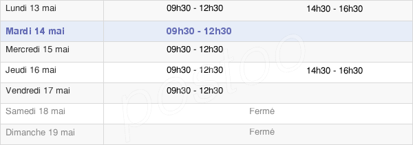 horaires d'ouverture de la Mairie De Brézé