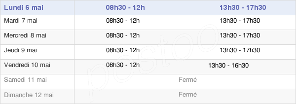 horaires d'ouverture de la Mairie De Saint-Orens-De-Gameville