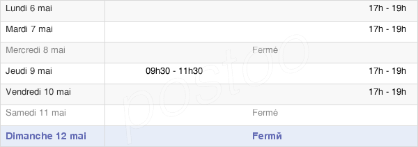 horaires d'ouverture de la Mairie De Conflans-Sur-Anille