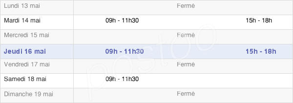 horaires d'ouverture de la Mairie De Villaines-La-Gonais