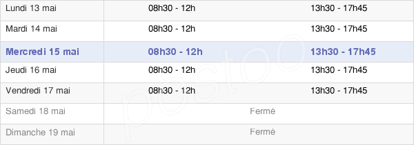 horaires d'ouverture de la Mairie De Saint-Loup-Sur-Semouse