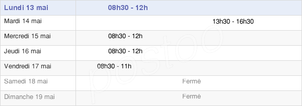 horaires d'ouverture de la Mairie De Soing-Cubry-Charentenay