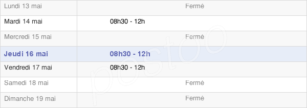 horaires d'ouverture de la Mairie De Fontenois-Lès-Montbozon