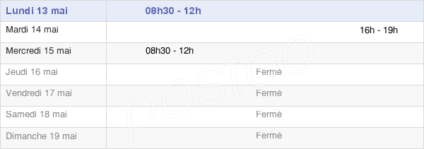 horaires d'ouverture de la Mairie De Ruffey-Lès-Echirey