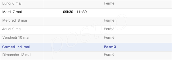 horaires d'ouverture de la Mairie De Bierre-Lès-Semur