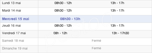 horaires d'ouverture de la Mairie De Fontaine-Française