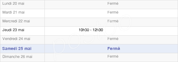 horaires d'ouverture de la Mairie De Source-Seine