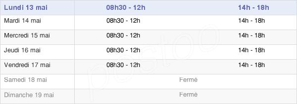horaires d'ouverture de la Mairie De Bligny-Lès-Beaune