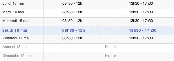 horaires d'ouverture de la Mairie De Marsannay-La-Côte