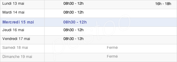 horaires d'ouverture de la Mairie De Lamarche-Sur-Saône