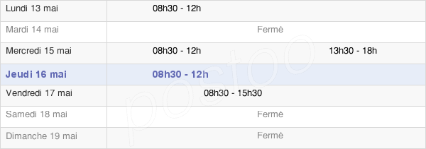 horaires d'ouverture de la Mairie De Ladoix-Serrigny