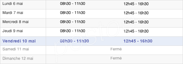 horaires d'ouverture de la Mairie De Marseille - Secteur Des 6e Et 8e Arrondissements