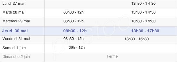 horaires d'ouverture de la Mairie De Saint-Brice-En-Coglès