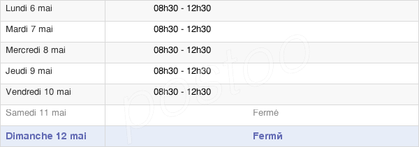 horaires d'ouverture de la Mairie Du Vivier-Sur-Mer