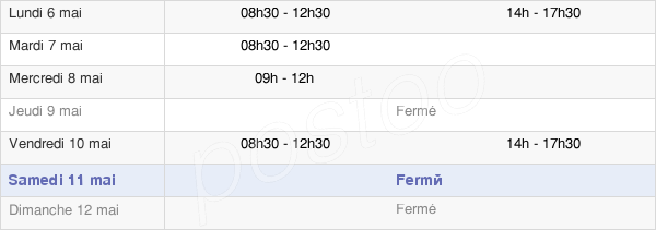 horaires d'ouverture de la Mairie De Fleurigné