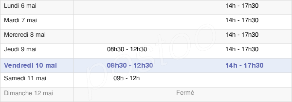 horaires d'ouverture de la Mairie D'Ercé-Près-Liffré