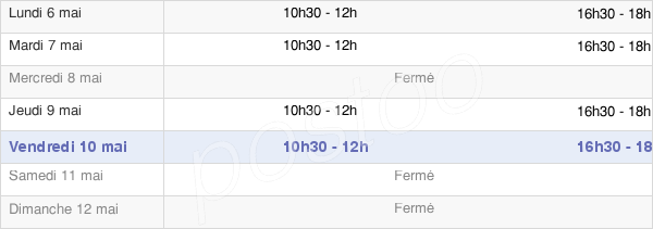 horaires d'ouverture de la Mairie De La Livinière