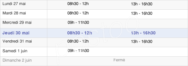 horaires d'ouverture de la Mairie De Montboucher-Sur-Jabron