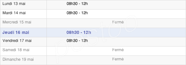 horaires d'ouverture de la Mairie De Puéchabon