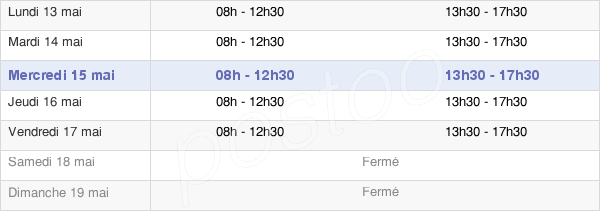 horaires d'ouverture de la Mairie D'Agde