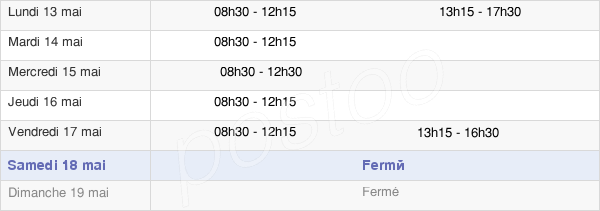 horaires d'ouverture de la Mairie De Tréméloir