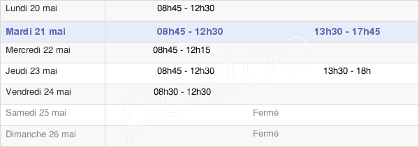 horaires d'ouverture de la Mairie De Trémel