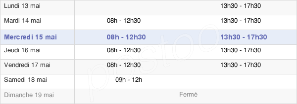 horaires d'ouverture de la Mairie De Trémorel
